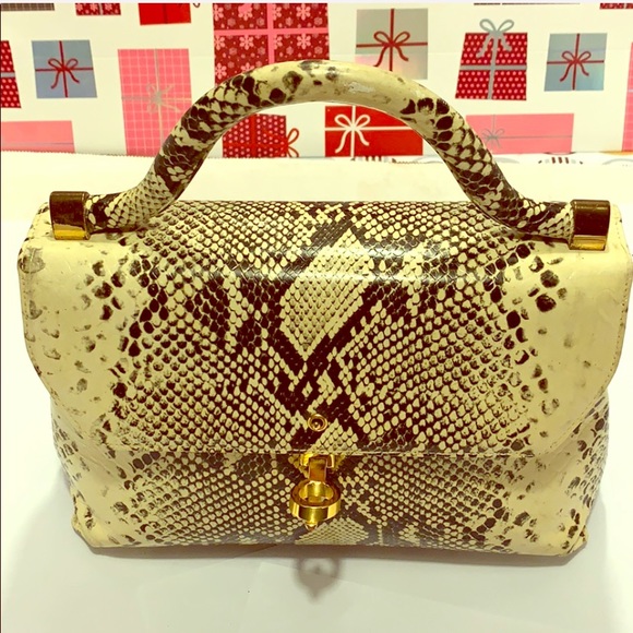 VINTAGE ITEM SAKS Fifth Avenue Snake Skin Purse - Picture 5 of 8
